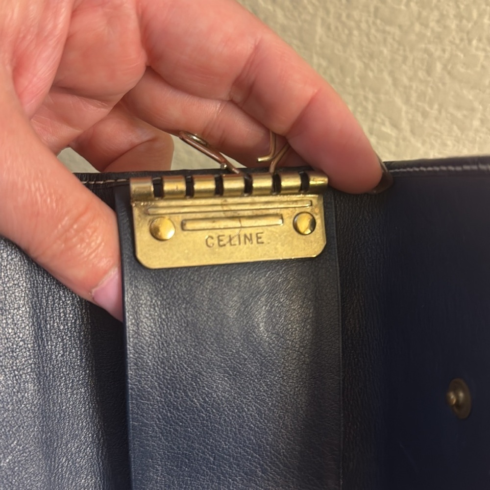 Celine Macadam Authentic Blue Canvas Keyholder Case missing key holders - Picture 14 of 14